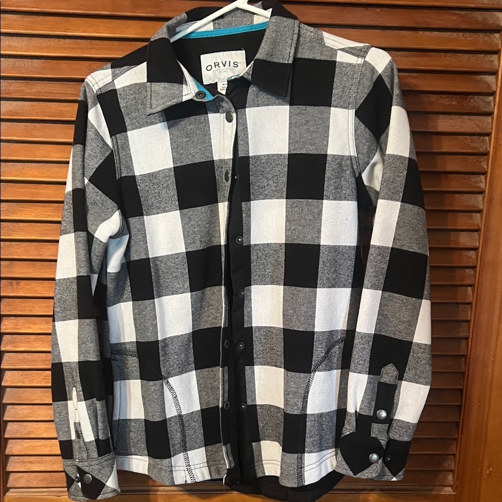 Orvis Black and White Plaid Men's Shirt